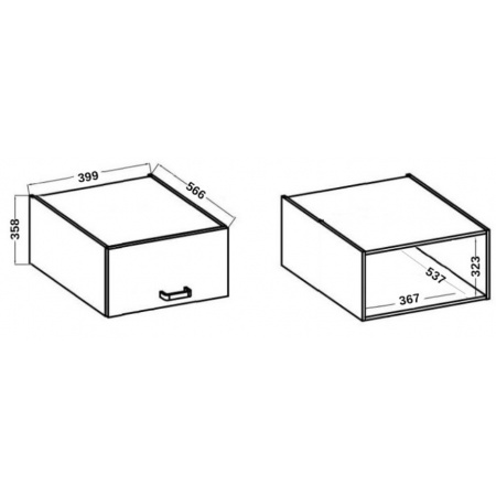 Szafka kuchenna uchylna głęboka 40 cm MEGI orzech okapi 40 NAGU-36 1F